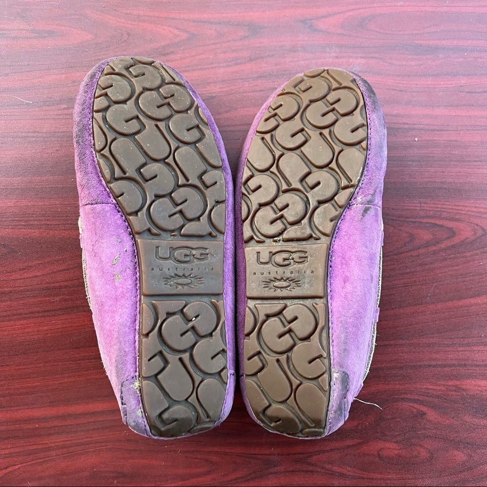 UGG Australia Women's Purple Leather Upper Slipper Size 7 - Picture 7 of 9